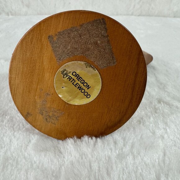 Vintage Wooden Fish Sculpture Oregon Myrtlewood Unique Ocean Decor Angel Fish - Picture 6 of 6